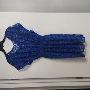 Mesh blue swimsuit cover up size M